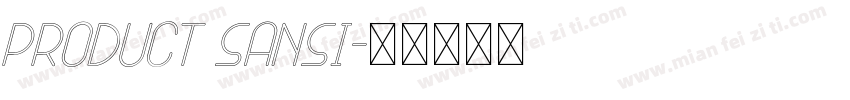 Product Sansi字体转换
